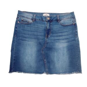 Jordache Women's Denim Jean Mini Skirt Size 18W